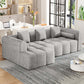 Modern Modular Chenille Sectional Sofa – 101” Deep Seating Sofa with Side Pockets & Chaise in a stylish living room setting.