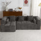 Modern Modular Chenille Sectional Sofa – 101” Deep Seating Sofa with Side Pockets & Chaise in a cozy living room setting.