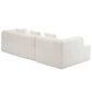 Modern Modular Chenille Sectional Sofa – 101” Deep Seating Sofa with Side Pockets & Chaise, minimalist design in soft white.