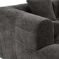 Modern Modular Chenille Sectional Sofa – 101” Deep Seating Sofa with Side Pockets & Chaise close-up of armrest and plush texture.