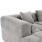 Modern Modular Chenille Sectional Sofa – 101” Deep Seating Sofa with Side Pockets & Chaise with plush cushions and grey fabric.