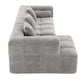 Modern Modular Chenille Sectional Sofa – 101” Deep Seating Sofa with Side Pockets & Chaise side view showcasing plush cushions.