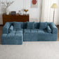 Modern Modular Chenille Sectional Sofa – 101” Deep Seating Sofa with Side Pockets & Chaise in a stylish living room.