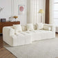 Modern Modular Chenille Sectional Sofa – 101” Deep Seating Sofa with Side Pockets & Chaise in a cozy living room setting.
