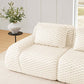 Modern Modular Flannelette Sofa – 82” Boneless Deep Seat Couch in a light textured fabric with a cozy design.