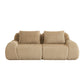 Modern Modular Flannelette Sofa – 82” Boneless Deep Seat Couch in soft beige fabric with plush cushions.