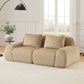 Modern Modular Flannelette Sofa – 82” Boneless Deep Seat Couch in a cozy living room setting.