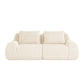Modern Modular Flannelette Sofa – 82” Boneless Deep Seat Couch in soft flannelette fabric with deep seating.