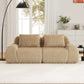 Modern Modular Flannelette Sofa – 82” Boneless Deep Seat Couch with soft texture and deep seating in a stylish living room.