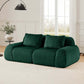 Modern Modular Flannelette Sofa – 82” Boneless Deep Seat Couch in a stylish green color, showcasing deep seating and soft texture.