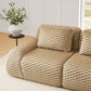 Modern Modular Flannelette Sofa – 82” Boneless Deep Seat Couch with soft beige texture and cozy cushions.