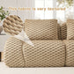 Modern Modular Flannelette Sofa – 82” Boneless Deep Seat Couch with textured fabric close-up for enhanced comfort.