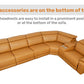 Modern Modular Leather Reclining Sectional Sofa – 6 Piece Couch with Cup Holders (Seats 5) showcasing accessories and headrests.
