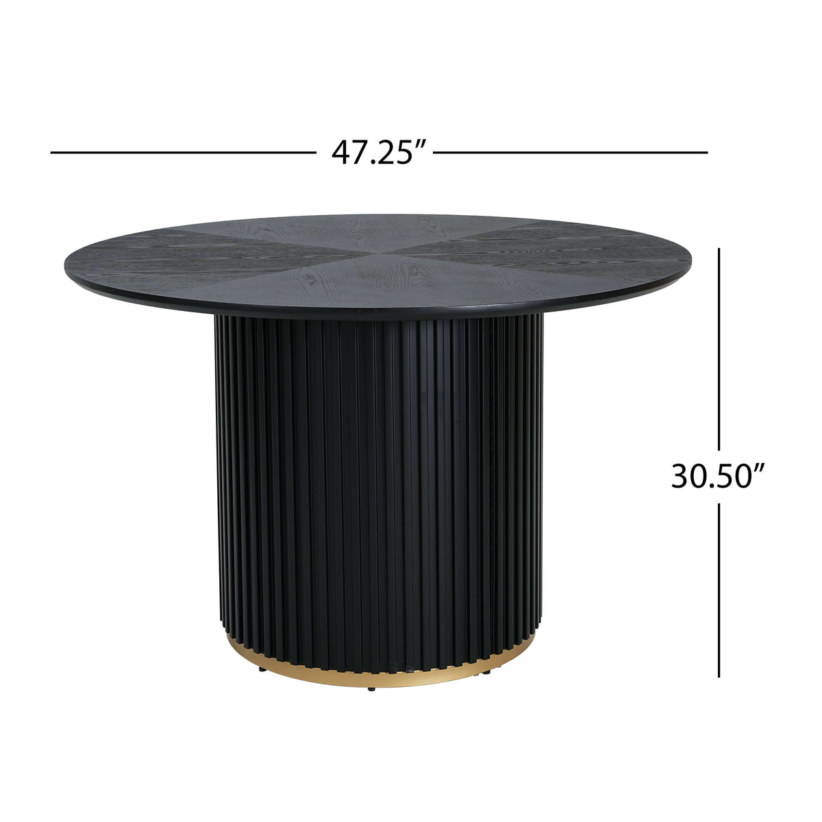 Round Pedestal Dining Table – 47.25” Modern Round Dining Table (3 Colors) with a spacious round top and pedestal base.
