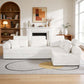 Modern Corduroy Sleeper Sectional – L-Shape Modular Sofa Bed (106” Convertible Couch) in a stylish living room setting.