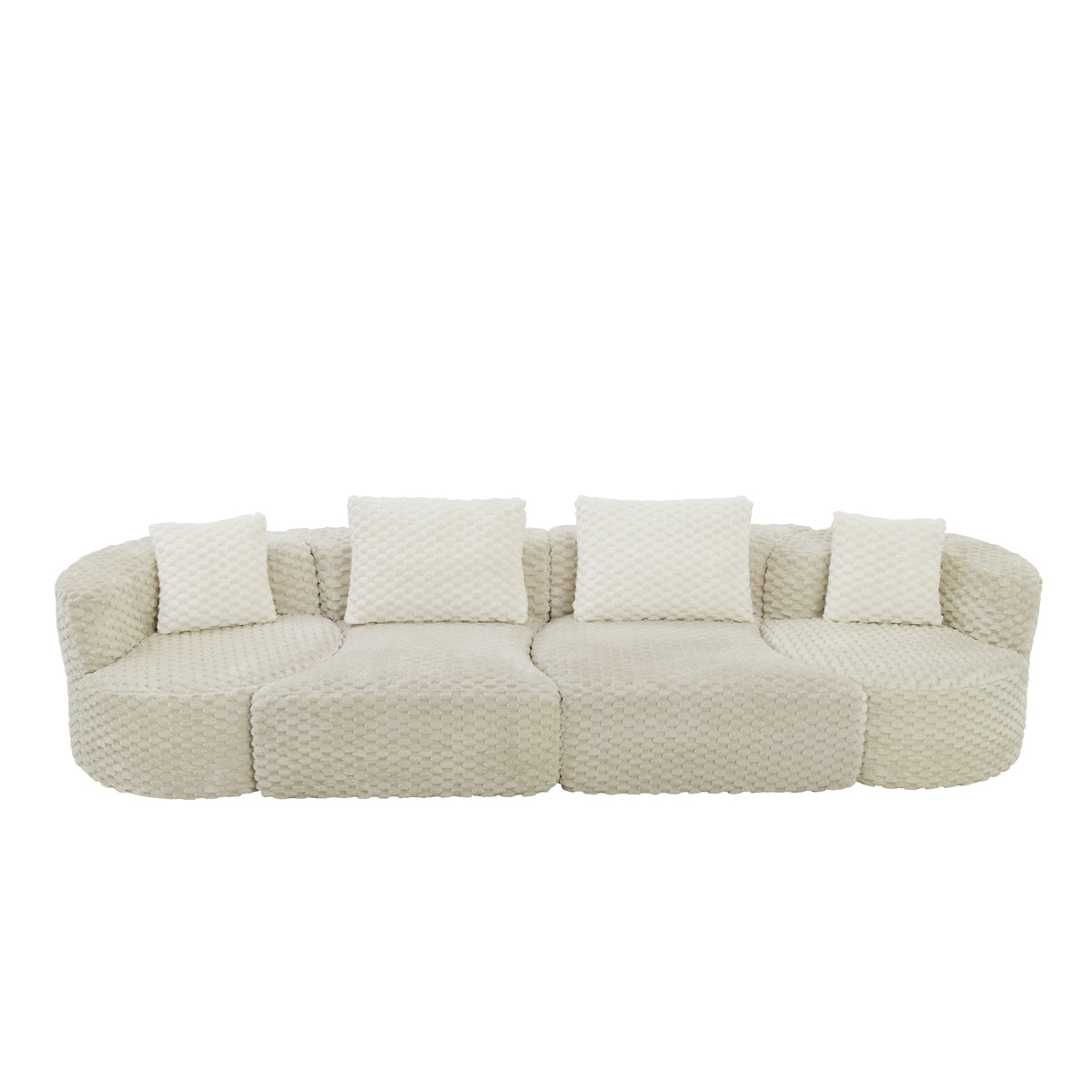 Montague Bubble Velvet Modular Sectional Sofa – 137.8" Free-Form Couch – view 13