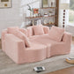 Montague Bubble Velvet Modular Sofa – 137" Pink Sectional Sofa – view 13