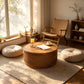 Moray Round Rattan Coffee Table with Lift-Off Storage – Boho-Chic, Small & Large – view 12
