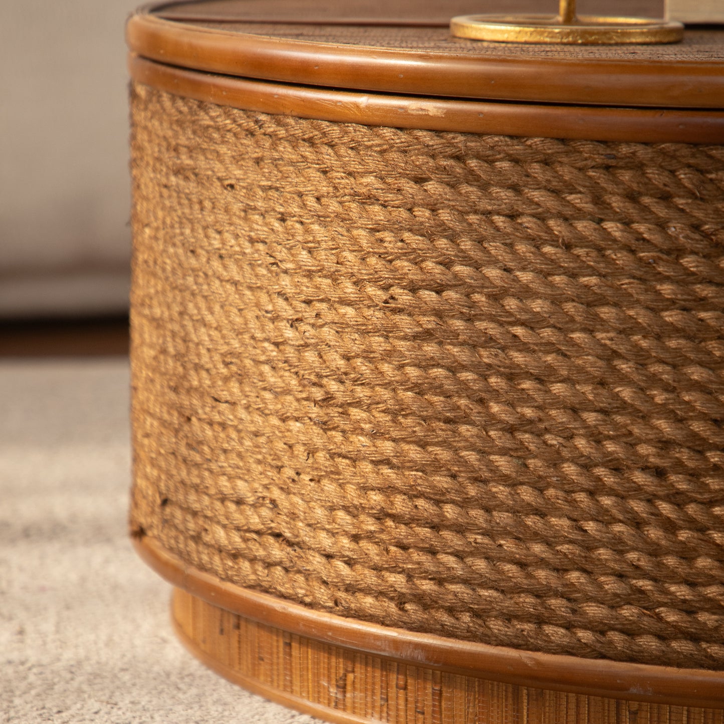 Moray Round Rattan Coffee Table with Lift-Off Storage – Boho-Chic, Small & Large – view 17