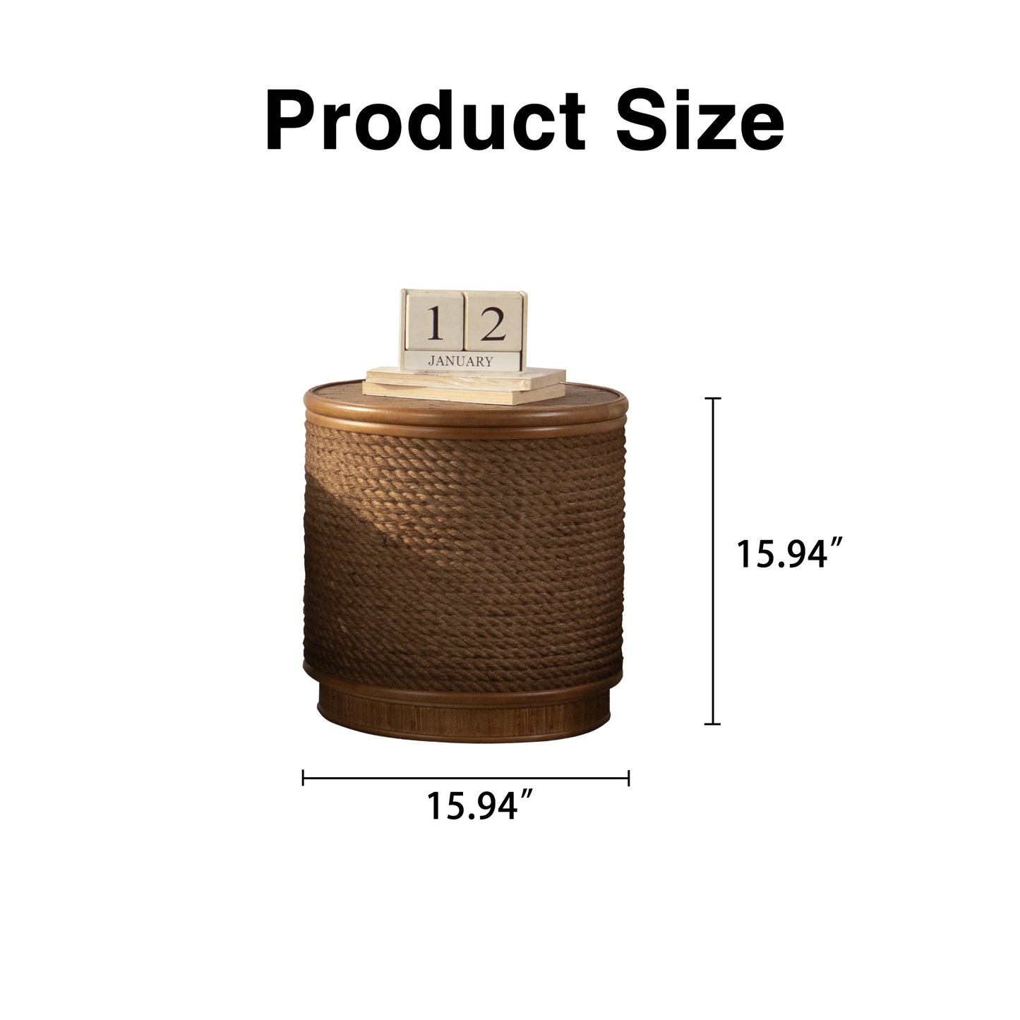 Moray Round Rattan Coffee Table with Lift-Off Storage – Boho-Chic, Small & Large – view 9