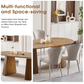 Extendable Oval Dining Table for 6, stylish and practical with a modern design, ideal for dining or office use.