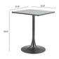 Spot Bistro Table in Gray & Black