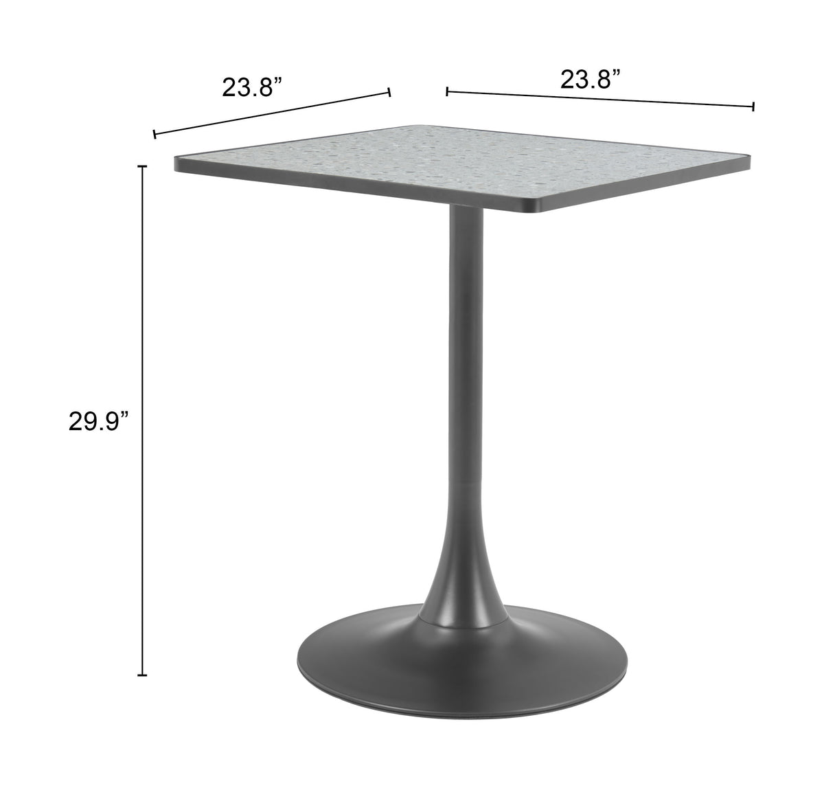 Spot Bistro Table in Gray & Black