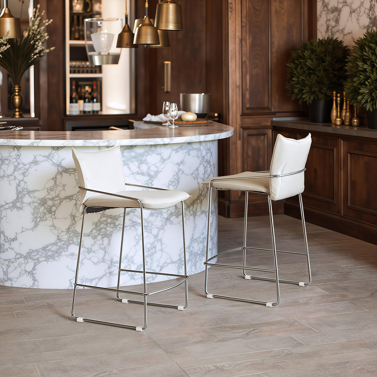 Pola Counter Stool in White