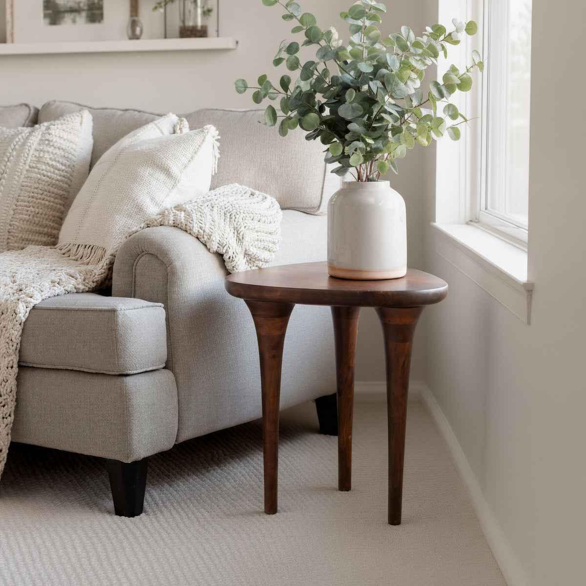 Spiker Walnut Side Table