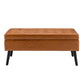 Nadia Brown PU Leather Bench – 43.3" Bench – view 11