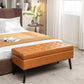 Nadia Brown PU Leather Bench – 43.3" Bench – view 18