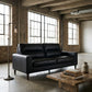 Nash Black Top-Grain Leather Sofa – 76" Cushion-Back Loveseat Sofa – view 2