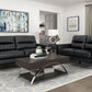 Nash Black Top-Grain Leather Sofa – 76" Cushion-Back Loveseat Sofa – view 5