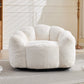 Nash Plush Bean Bag Chair – 44" White Compression Bean Bag with Pull Ring – view 3
