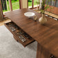 Nash Walnut Mid-Century Dining Table – 70.87" Storage Table – view 8