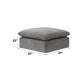 Naveen gray linen modular sectional sofa with ottoman