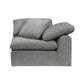 Naveen gray linen modular sectional sofa with ottoman