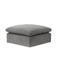 Naveen gray linen modular sectional sofa with ottoman