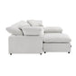 Naveen Ivory Linen Modular Cloud Sectional – Contemporary Deep Seating Sofa (3 Sizes) with plush cushions and modular design.