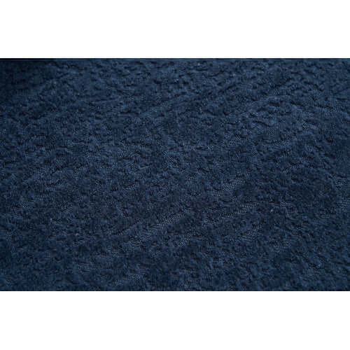 Curved Compression Foam Sectional Sofa – 110” Modular Chenille Couch (Sleeper Style) plush navy upholstery close-up texture.