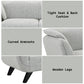 Nayeli Light Gray Boucle Loveseat – 65"W Loveseat – view 7