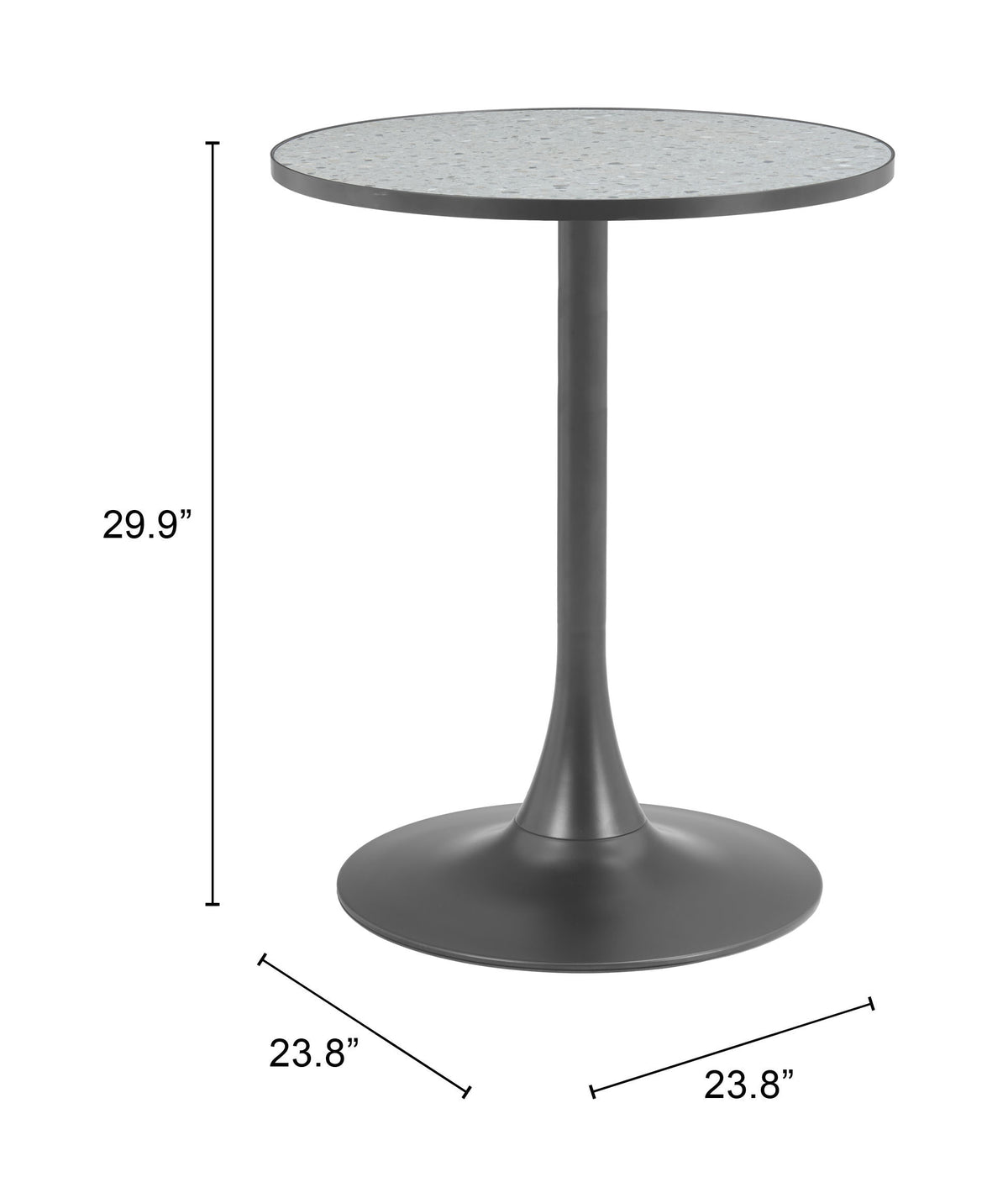 Bite Bistro Table in Gray & Black