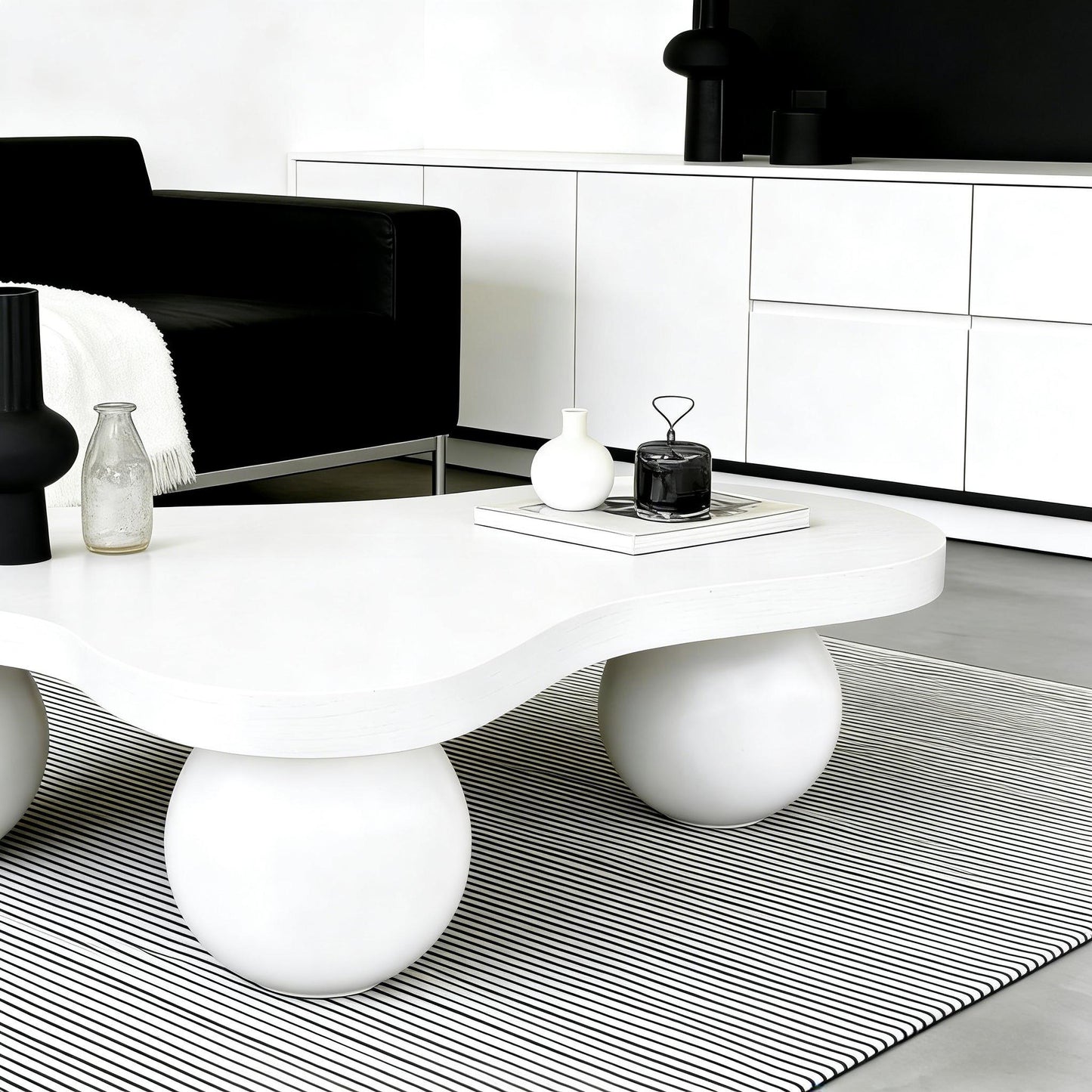 Nimbus Cloud Coffee Table – 46" Sculptural Three-Leg Table – view 8