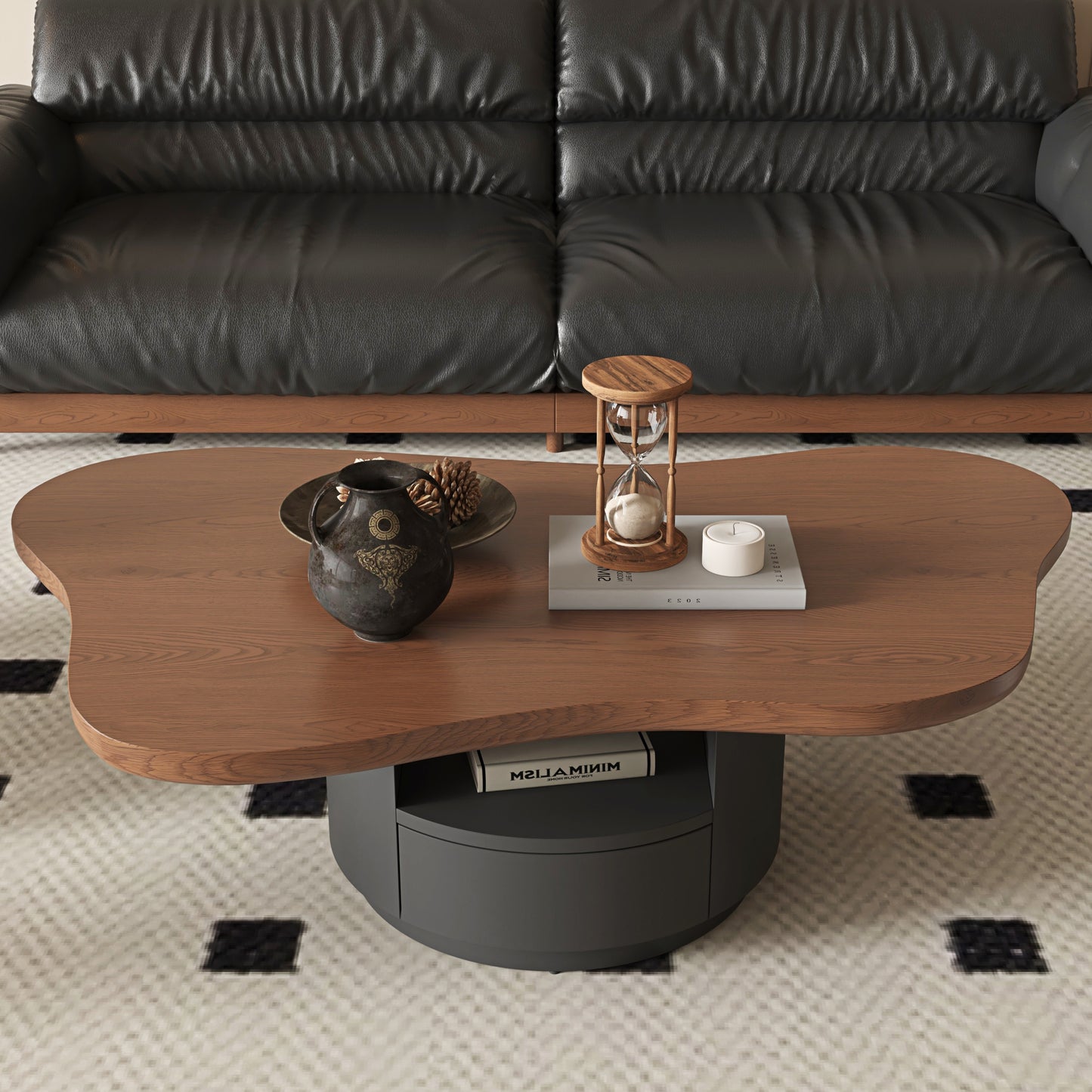 Nolwenn Dark Walnut Solid Wood & MDF Coffee Table – view 3