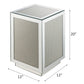 Noralie Silver Metal & Synthetic Wood & Mirror Accent Table – view 5