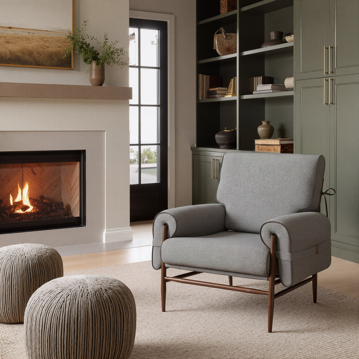 Klem Gray Accent Chair