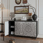 Odalys Carved Mandala Sideboard – 60" Boho Farmhouse Buffet Cabinet – view 6