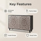 Odalys Carved Mandala Sideboard – 60" Boho Farmhouse Buffet Cabinet – view 9