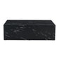 Odessa Black Marble-Texture Coffee Table – 39" Modern Accent Table – view 14