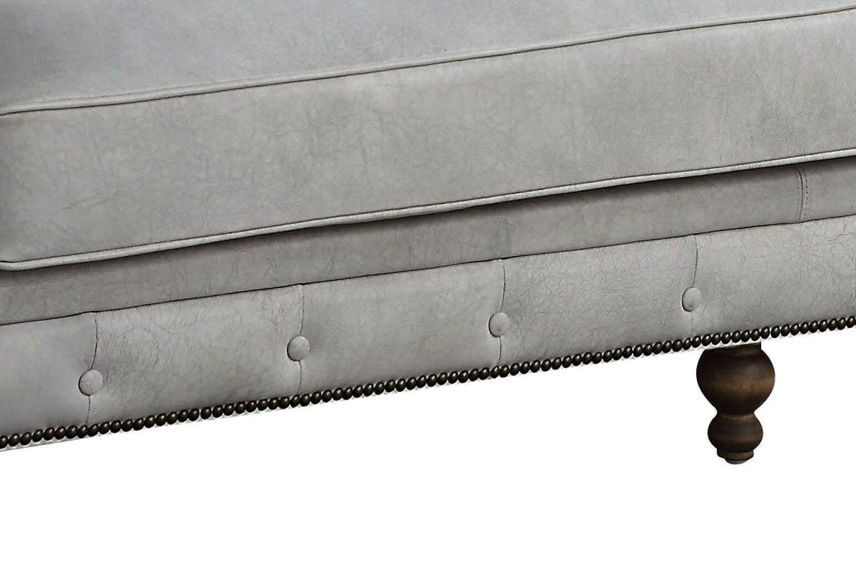 Ofer Vintage Top-Grain Leather Sofa – close-up detail